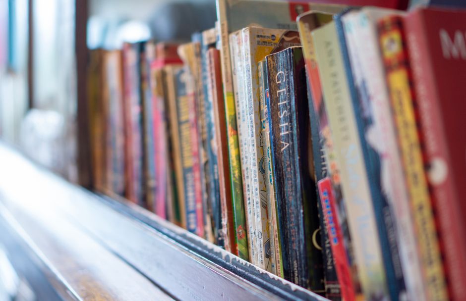 An open book with pages turning, captured outdoors, creating a dreamy reading atmosphere.